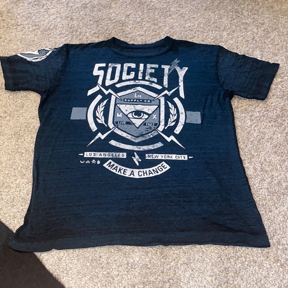 Mens society short sleeve T-shirt perfect used condition - Picture 1 of 7